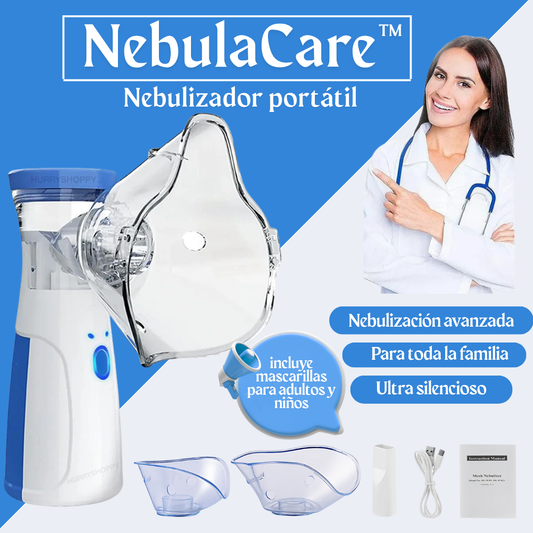 NebulaCare™ Nebulizador Portátil Ultrasónico de Malla Vibratoria