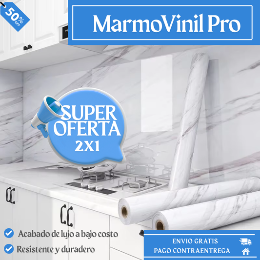 Super Oferta Pack 2x1 MarmoVinil Pro 5mx60cm ¿Listo para transformar tu hogar?